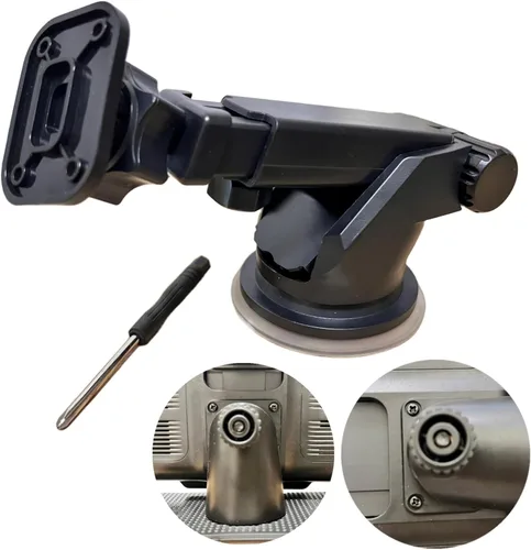 Miniatura 5 de Soporte para parabrisas con ventosa flexible y tornillos para pantalla Android Auto de coche de 7"/ 9"/ 10,26" Soporte de ventosa mejorado