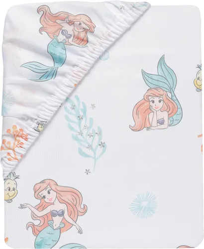 Miniatura 4 de Bedtime Originals Disney Baby The Little Mermaid - Sábana bajera ajustable para cuna, color blanco
