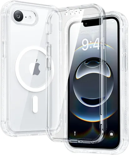 Miniatura 108 de Diaclara - Funda compatible con iPhone 11, carcasa resistente de cuerpo completo con protector de pantalla integrado sensible al tacto y Transparente