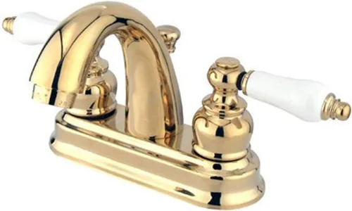 Miniatura 5 de Kingston Brass GKB5618PL Restoration - Grifo de lavabo central de 4 pulgadas con ventana emergente, níquel cepillado