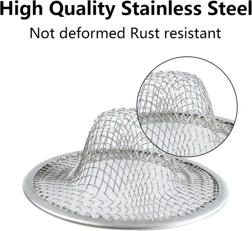 Miniatura 3 de 2 coladores para fregadero de cocina, cesta superior de 2 pulgadas/1 pulgada, cesta de filtro de drenaje redonda, colador de alimentos, colador