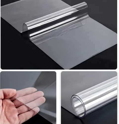 Miniatura 2 de Protector de mantel de varios tamaños, cubierta de plástico rectangular transparente de PVC, fácil de limpiar, impermeable, lavable, para mesas
