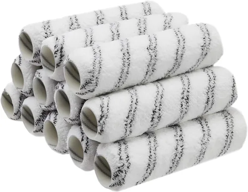 Miniatura 8 de Amazon Basics Cubiertas de rodillo de pintura de microfibra, para acabado liso, 4 pulgadas, paquete de 24