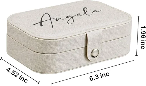 Miniatura 4 de Organizador de joyas de viaje personalizado, caja de joyería, soporte de anillo para joyas, accesorios de viaje para mujeres, organizador de joyas