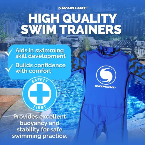 Miniatura 2 de Swimline Chaleco salvavidas con cremallera flotante para entrenamiento de natación – Chaleco salvavidas flotante adecuado para niños de 4 años