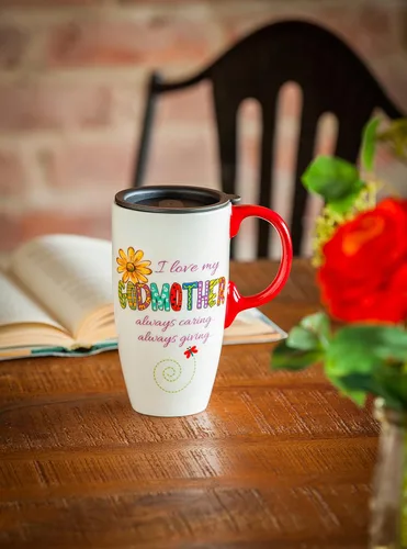 Miniatura 2 de Cypress Home Taza de viaje de café de cerámica con caja de regalo, 17 onzas