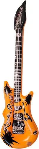 Miniatura 9 de Mini guitarras inflables de roca (23 pulgadas). Vinilo perfecto para fiesta, DJ Dance 80s Rocker (12)