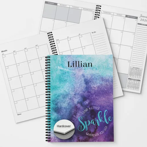 Miniatura 10 de Believe You Can - Planificador y organizador personalizado de tapa dura mensual y semanal, 1 año completo, enero-diciembre con fecha u opción sin