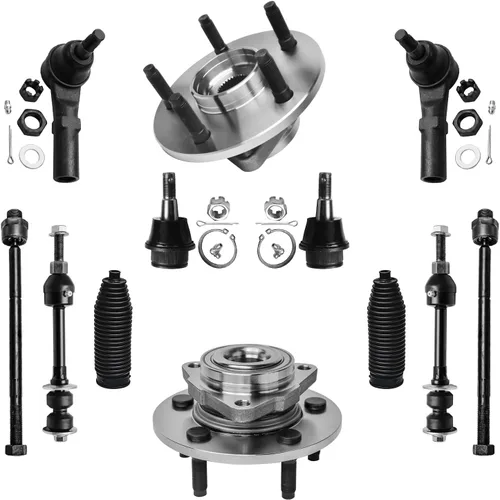Miniatura 78 de Detroit Axle - Kit de nudillos de dirección delantera izquierda para Ford Edge Lincoln MKX 07-10, cojinete de rueda del lado del conductor, nudillo