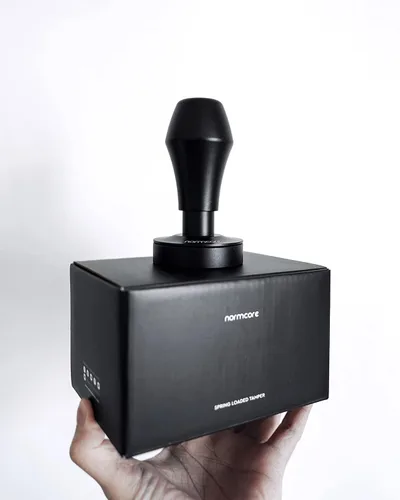 Miniatura 5 de Normcore Tamper de café con resorte de 1.791 in V4 para Flair Pro, Pro 2, base plana de acero inoxidable 304, mango ergonómico de aluminio