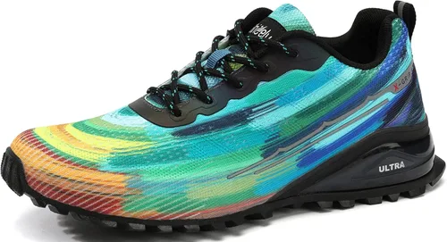 ikunka - Zapatillas de moda para hombre, ligeras, transpirables, antideslizantes, para caminar, tenis, entrenamiento cruzado, para correr en senderos