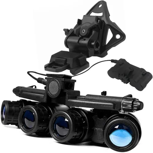 FMA Airsoft Caza Tactical GPNVG18 Modelo simulado Gafas de visión nocturna sin función, prismáticos de cuatro tubos y L4G19 NVG Soporte de casco de