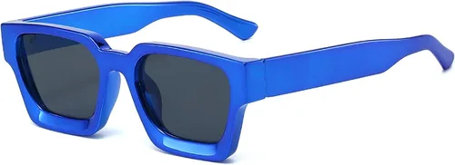 Miniatura 194 de AIEYEZO Gafas de sol cuadradas para mujeres y hombres, gafas de sol cuadradas con montura gruesa, estilo de diseñador simple