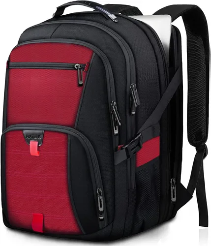 Miniatura 9 de ANTERK Mochila Extra Grande, mochila de viaje, resistente TSA resistente al agua de 17.3 pulgadas, mochilas de mano con puerto USB, mochilas Azul
