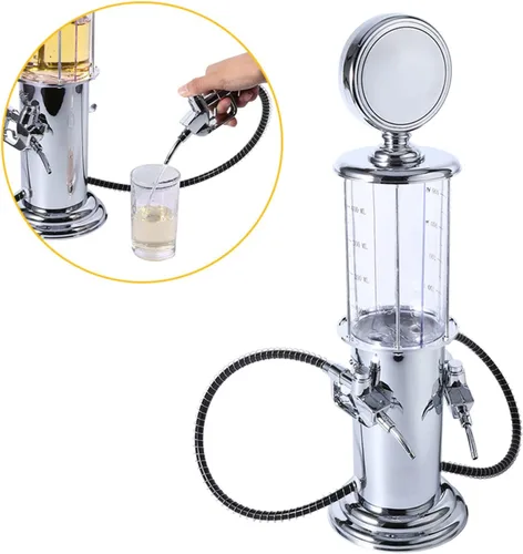 Miniatura 4 de Tyenaza Dispensador de licor de boquilla de bomba de gas de doble pistola de metal para cerveza, vino, refrescos y bebidas