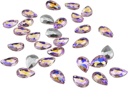 Miniatura 9 de Hahiyo Base de garras de diamantes de imitación para coser, vidrio transparente, formas mixtas, gemas de cristal, ajuste de puntas traseras