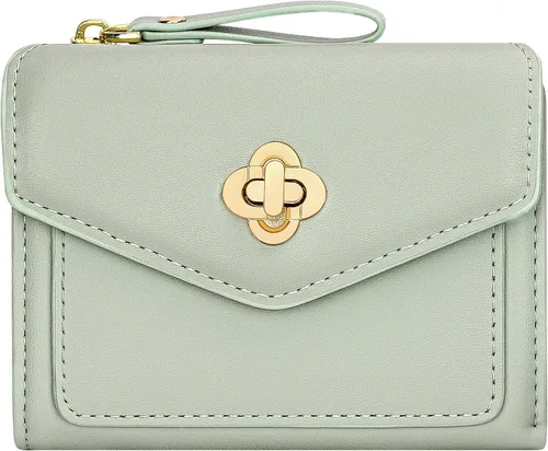 Miniatura 9 de BIAOTIE Cartera pequeña de piel para mujer, con bolsillo plegable, con bloqueo RFID, tarjetero de crédito, lindo bolso con bolsillo para monedas