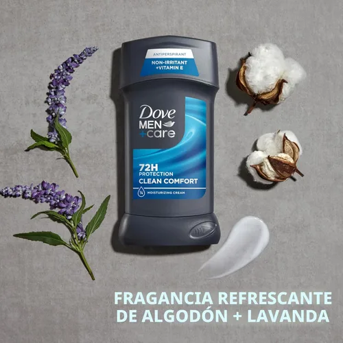 Miniatura 4 de DOVE MEN + CARE Desodorante antitranspirante Stick Clean Comfort Twin Pack 72 horas de protección contra el sudor y el olor antitranspirante