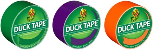 Miniatura 13 de Duck Paquete de 6 cintas adhesivas de color arcoíris brillante, rosa neón, naranja neón, amarillo, verde neón, azul y morado, 105 yardas en total