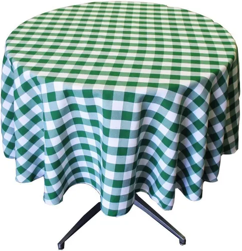Miniatura 10 de KS Linens - Mantel redondo a cuadros de 30 pulgadas, varios colores disponibles (Apple G y blanco)