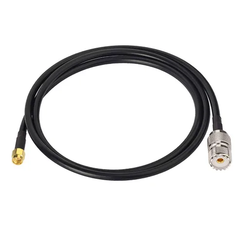 Miniatura 5 de Bingfu Adaptador de antena de radio Jamón SMA macho a UHF SO239 hembra RG58 Cable de puente coaxial 23.6 in 2 pies para radio bidireccional Radio