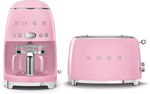Miniatura 16 de Smeg Paquete de cafetera de goteo retro y tostador de 2 rebanadas (negro)