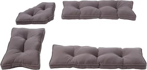 Miniatura 8 de Greendale Home Fashions Hyatt Kitchen Nook - Juego de cojines surtidos de 4 piezas, color moca