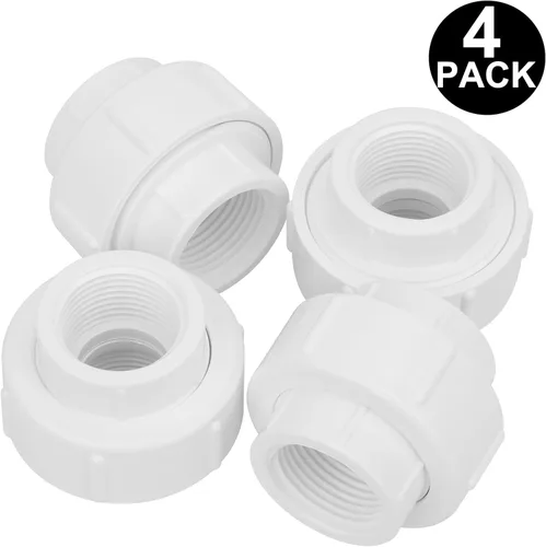 Miniatura 3 de 4 piezas de 1 pulgada de acoplamiento de unión de tubería de PVC con rosca hembra (hembra x hembra) 1'' PVC FNPT unión de acoplamiento adaptador