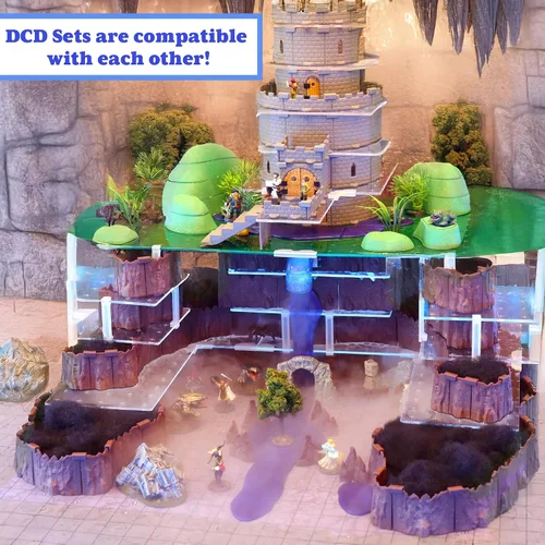 Miniatura 8 de Dirt Cheap Dungeons Baron Castle Set – Kit modular de 451 piezas de mega-fortaleza – 53 pies de paredes lineales para cuadrícula de 1 pulgada TTRPG