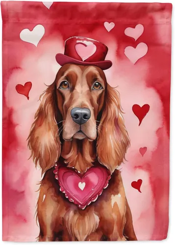 Miniatura 191 de Caroline's Treasures DAC5292CHF - Bandera de Border Collie My Valentine House para porche, grande, con manga para porche, para colgar en la pared
