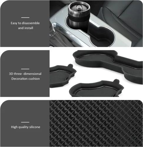 Miniatura 5 de Auovo Portavasos compatibles con accesorios Chevy Blazer 2019 2020 2021 2022 2023 2024 de silicona para decoración interior del automóvil
