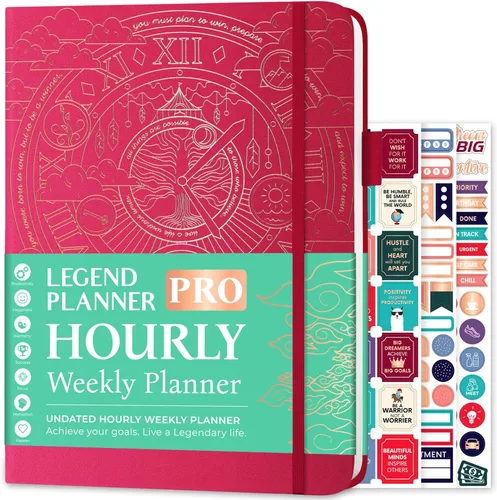 Miniatura 16 de Legend Planner PRO Horario Diario y Semanal - Organizador Diario y Semanal con Espacio para Horas. Agenda de Citas y Diario para Trabajo y Personal