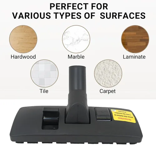 Miniatura 6 de EZ SPARES 1 1/4 pulgadas 1.260 in Aspirador Universal Euro Cepillo Cepillo Cabezal Accesorio para Piso y Alfombra Combo Herramienta (negro)