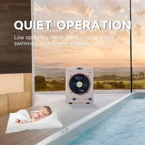 Miniatura 4 de ECOPOOLTECH Calentador eléctrico de piscina con bomba de calor para piscinas sobre el suelo de hasta 5000 galones, máximo 16184BTU/h, 5.62 COP, se