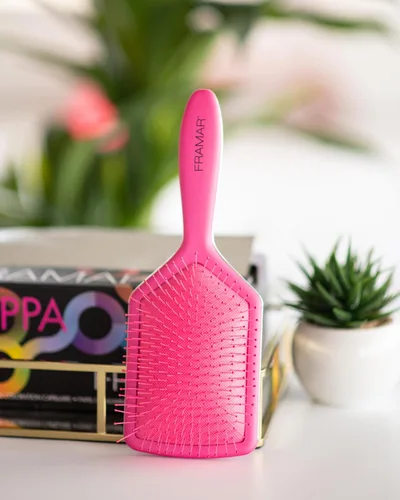 Miniatura 7 de FRAMAR Cepillo de pelo de paleta para mujeres, cepillo húmedo para cabello grueso, cepillos de cabello húmedo para mujeres, cepillo desenredante