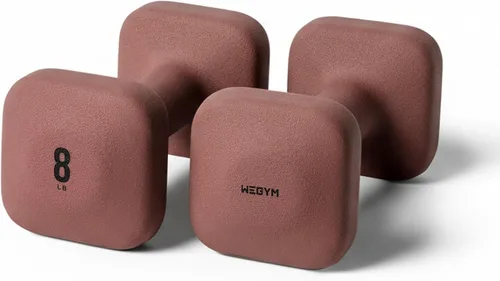 Miniatura 14 de WeGym SafeGrip Square Dumbbells with Anti Slip Handles, Aesthetic Free Weights for Home Workouts, Stable Design Prevents Rolling during Floor