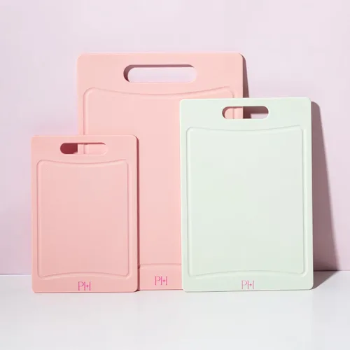Miniatura 8 de Paris Hilton - Tablas de cortar de doble cara, juego de tablas de cortar con ranuras integradas para jugos, asas de fácil agarre, plástico