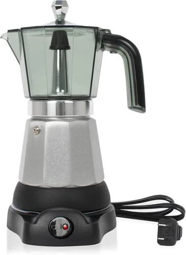 LAOION Cafetera de Espresso Manual de 6 Tazas, Máquinas de Espresso Pequeñas para el Hogar, Cafetera Cubana con Base Desmontable y Protección contra