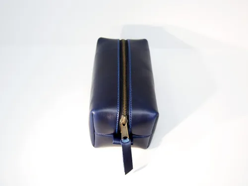 Miniatura 3 de Kit Dopp de piel auténtica, bolsa de aseo portátil para hombre para artículos de afeitado y aseo, organizador de cosméticos de viaje, regalo