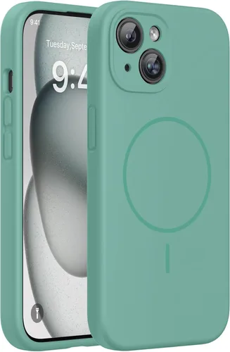 Miniatura 233 de Miracase Funda diseñada para iPhone 13, con protector de pantalla de vidrio templado, forro de microfibra suave antiarañazos, funda de goma