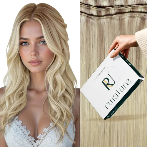 Miniatura 19 de RUNATURE Extensiones de cabello humano rubio con trama para coser, para mujer, añade volumen al cabello, 12 pulgadas, 2.47 onzas (2.47 oz), reflejos