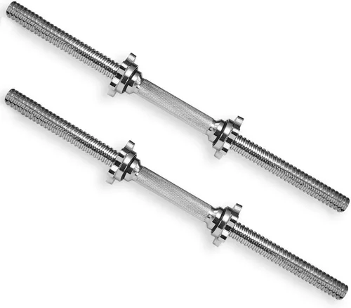 Miniatura 11 de Asas de mancuernas roscadas/asas ajustables para mancuernas – Se adapta a discos de peso estándar de 1 pulgada – Accesorios de levantamiento de pesas