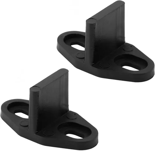 Paquete de 2 guías de suelo negras para puertas correderas de granero, guías en forma de T, guías de riel inferior montadas en el suelo, guías de