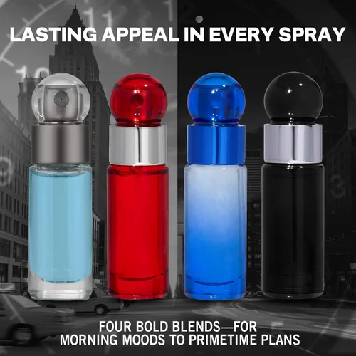 Miniatura 3 de Perry Ellis Juego de Mini Colonia 360° de 4 Piezas para Hombres - Juego de Muestras de Regalo de Colonia, Tamaño de Viaje - 360° Hombres, Rojo, Very