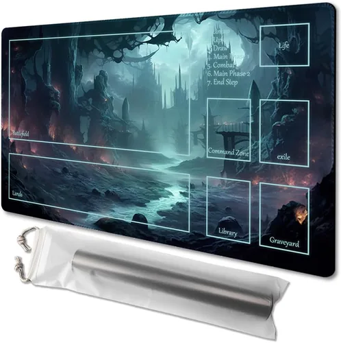 Miniatura 51 de MTG - Tapete de juego tamaño 24 x 14 pulgadas, bolsas de almacenamiento gratuitas, respaldo antideslizante, impresión, ideal para entusiastas