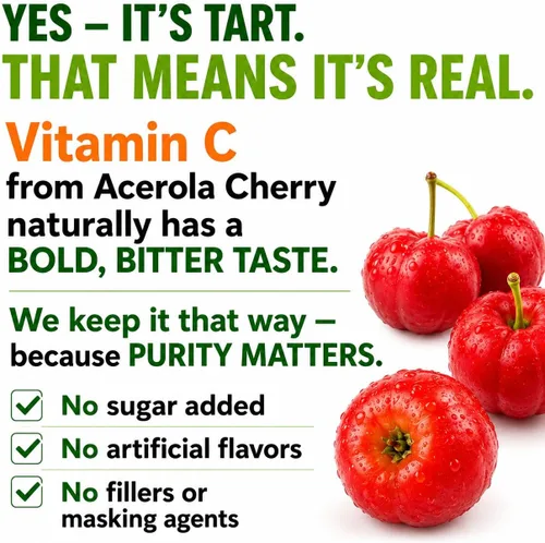 Miniatura 9 de Vitamina C natural de Acerola Cherry & Camu Camu en polvo, alta absorción con bioflavonoides cítricos, refuerzo del sistema inmunológico y colágeno