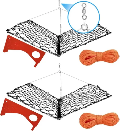 Trampa plegable para cangrejos moldeable con calibre de cangrejo y clip de cebo para agua salada o agua dulce