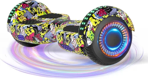 Miniatura 8 de Kids Scooter with Bluetooth Speaker & Corlorful LED Lights, Dual 250W Motor 7.5 Mph Speed, Gifts for All Ages Azul Galaxia