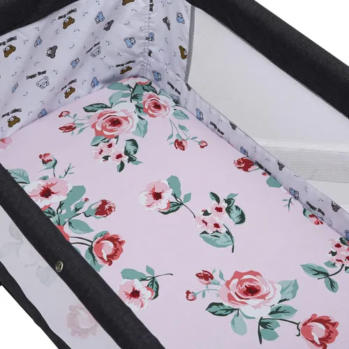 Miniatura 6 de Juego de 4 sábanas de moisés compatibles con Halo Bassinest Swivel, Flex, Glide, Premiere & Luxe Series Sleeper, elásticas, ultra suaves, floral/rosa