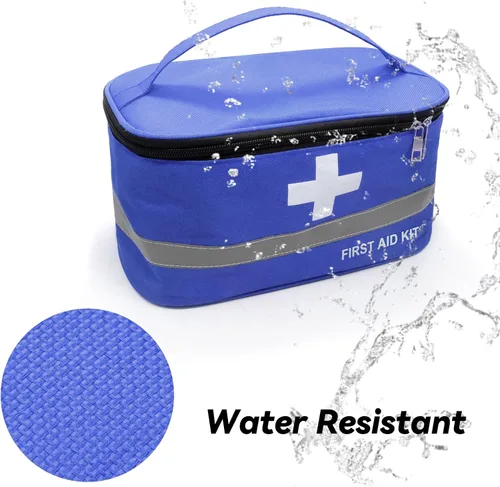 Miniatura 4 de Faylapa Bolsa vacía de primeros auxilios, 10.2 x 5.5 x 5.5 pulgadas, bolsa portátil de almacenamiento médico de primeros auxilios para exteriores